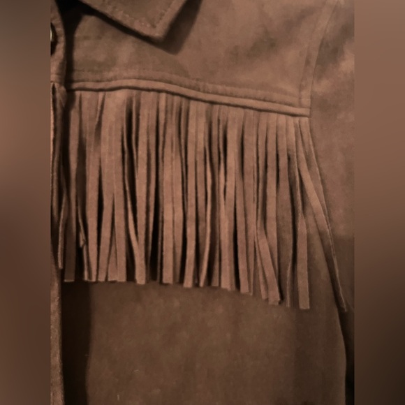 Banana Republic Dark Brown Suede Fringe Jacket - Picture 6 of 13